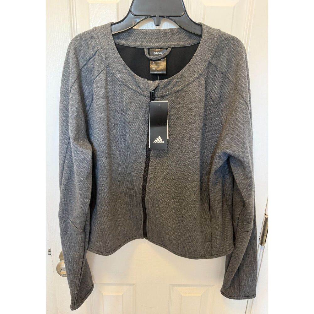 Adidas Designed 2 Move Track Jacket Women's XL Black NWT